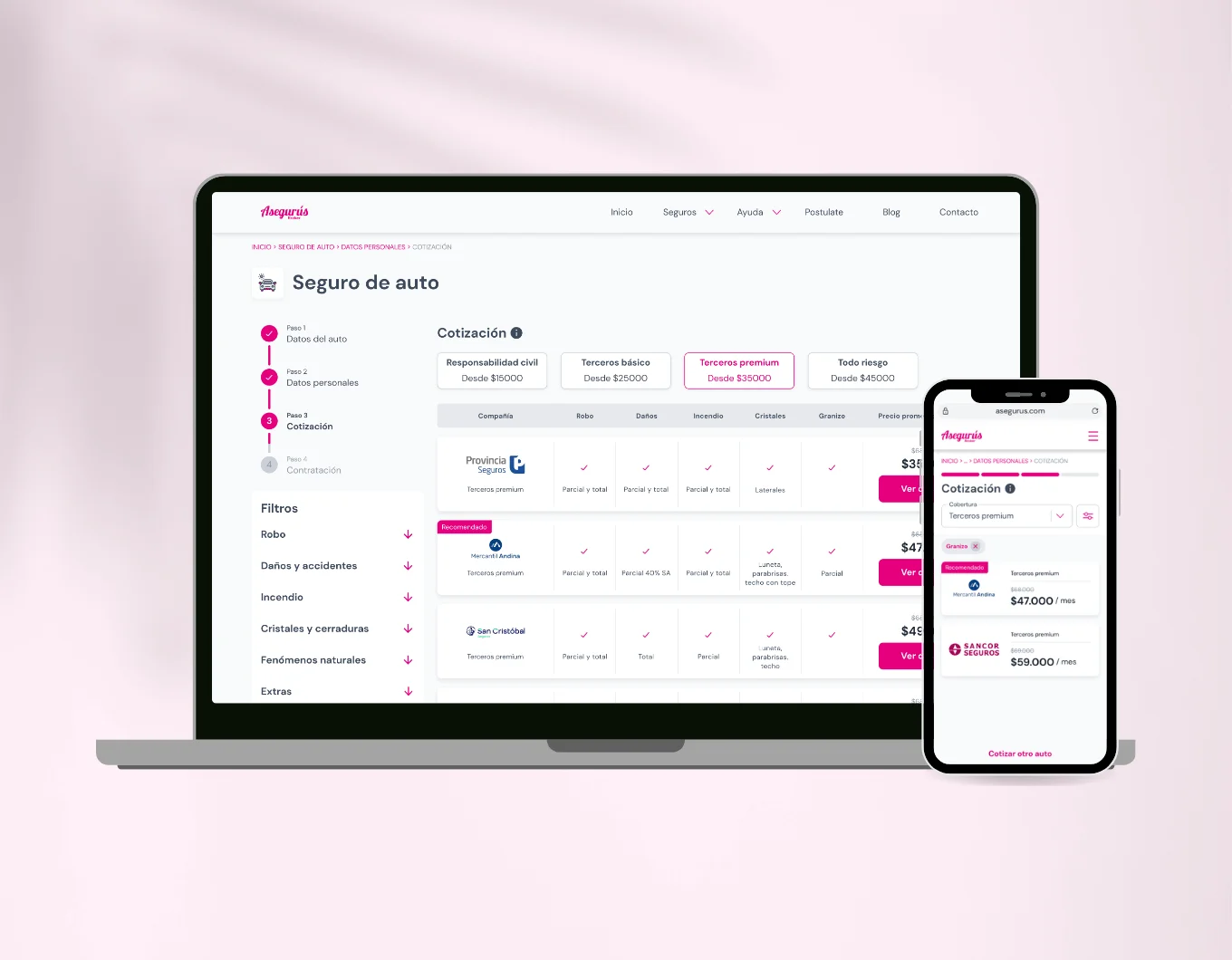 Asegurús - rediseño web
