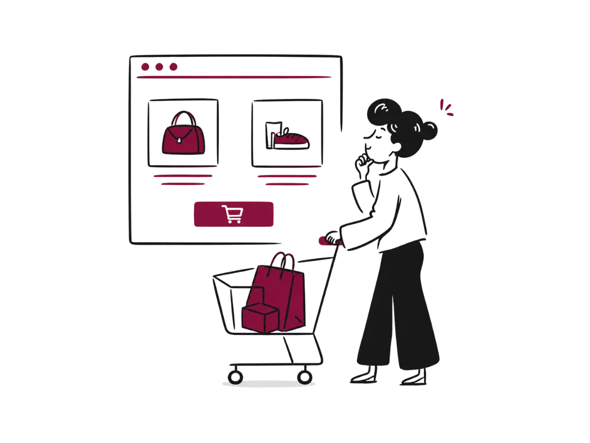 E-commerce — ilustración tienda online
